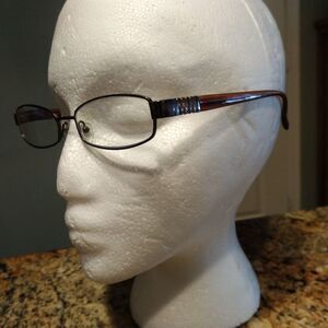 BULOVA “DOHA” Eyeglasses Frame Womens 53-17-135 Brown/Gunmetal Polished CS79
